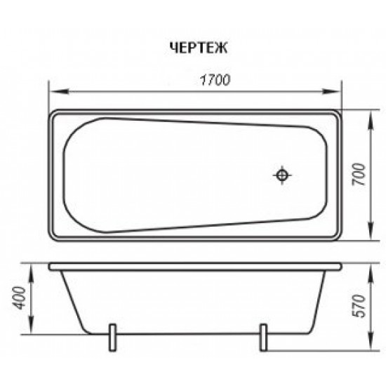 Ванна стальная ВИЗ Antika 170x70 с ножками