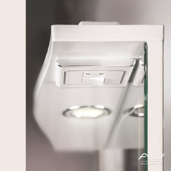 Зеркало с полкой Alavann Monaco 60-01 белое Зеркало с полкой Alavann Monaco 60-01 белое