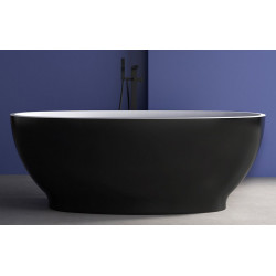 Акриловая ванна Abber AB9207MB 165x80 черный матовый