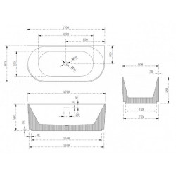 Акриловая ванна Abber AB9330-1.7 170x80 белая