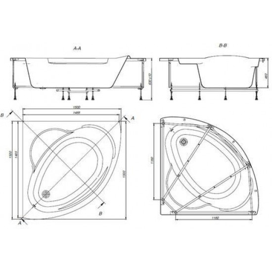 Акриловая ванна Roca Bali 150x150