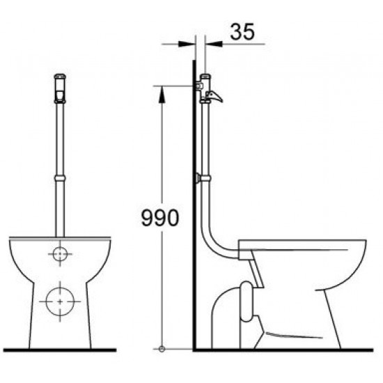Автоматическое смывное устройство для писсуара Grohe 37139000 Автоматическое смывное устройство для писсуара Grohe 37139000
