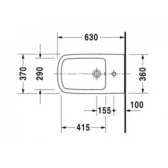 Биде напольное Duravit DuraStyle 2283100000 63x37 Биде напольное Duravit DuraStyle 2283100000 63x37