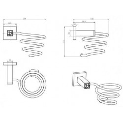 Держатель для фена CeramaLux Venezia 88616-1 хром