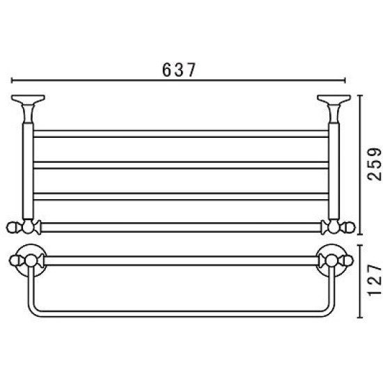 Держатель для полотенец Art&Max Antic crystal AM-2622SJ-Do золото Держатель для полотенец Art&Max Antic crystal AM-2622SJ-Do золото