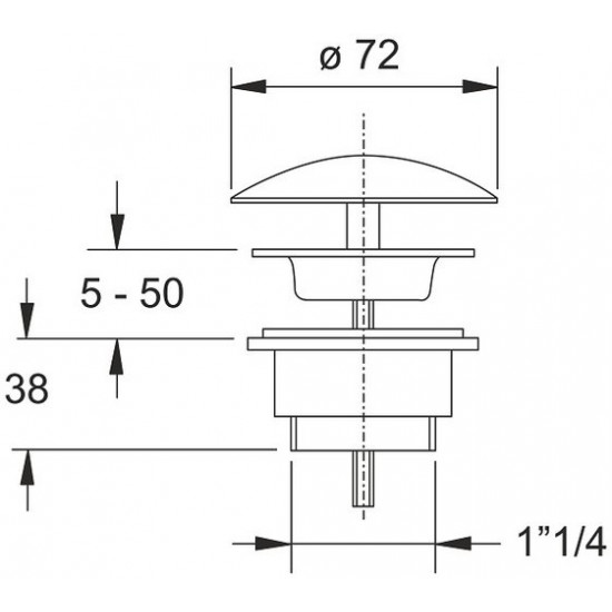 Донный клапан Bonomini 0951OT54S7 без перелива