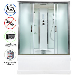 Душевая кабина Avacan EM4515EL AVA N 150x85 с электрикой, стекла матовые, профиль хром