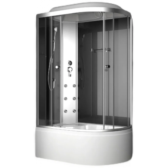 Душевая кабина Oda 8037BTL 120x80  левая, стекла тонированные, профиль хром