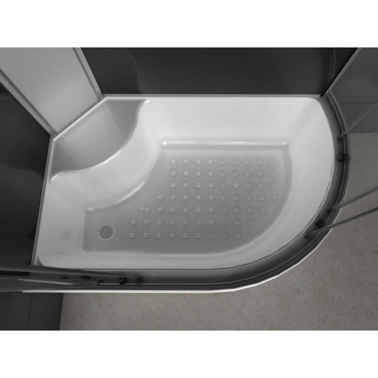 Душевая кабина Oda 8037BTL 120x80  левая, стекла тонированные, профиль хром