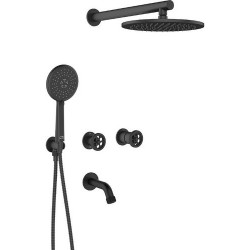 Душевая система скрытого монтажа Laveo Muro BAU_711P черный