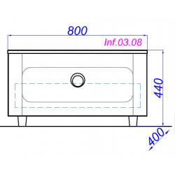 Комод Aqwella Инфинити 80 черный