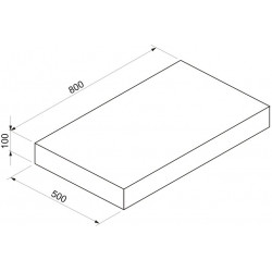 Настенная столешница для умывальника Wellsee Genuine Tree 80x50 структурный белый