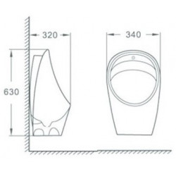 Писсуар CeramaLux X560S сенсорный Писсуар CeramaLux X560S сенсорный