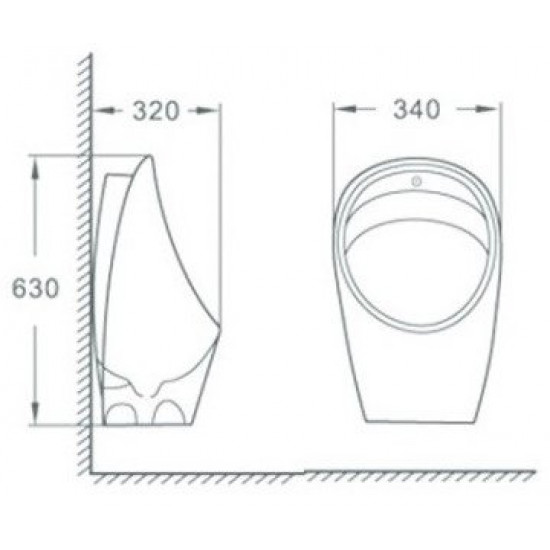Писсуар CeramaLux X560S сенсорный