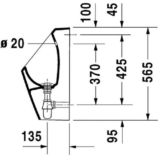 Писсуар Duravit D-Code 829300000 30,5x29 белый