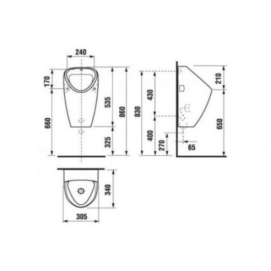 Писсуар Jika Golem Antivandal 8430700004831 белый