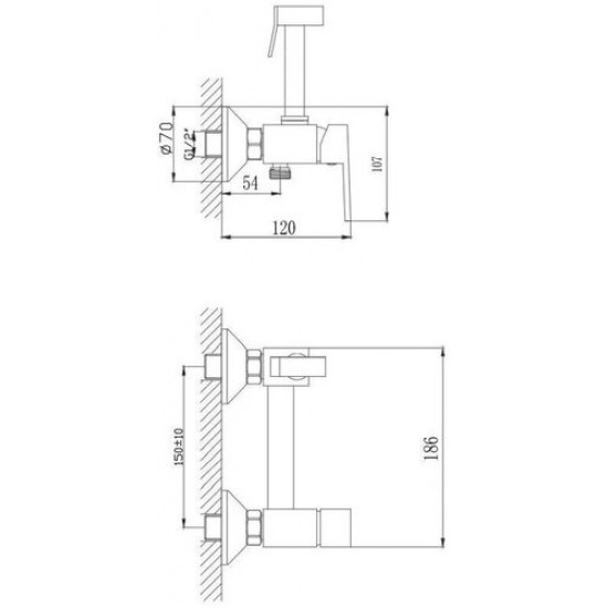 Смеситель для биде Haiba Cron HB5513-4 бронза