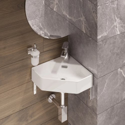 Угловой умывальник Sanita Luxe Line 49,4x35,8 белый