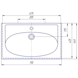 Умывальник Kirovit Калипсо 70