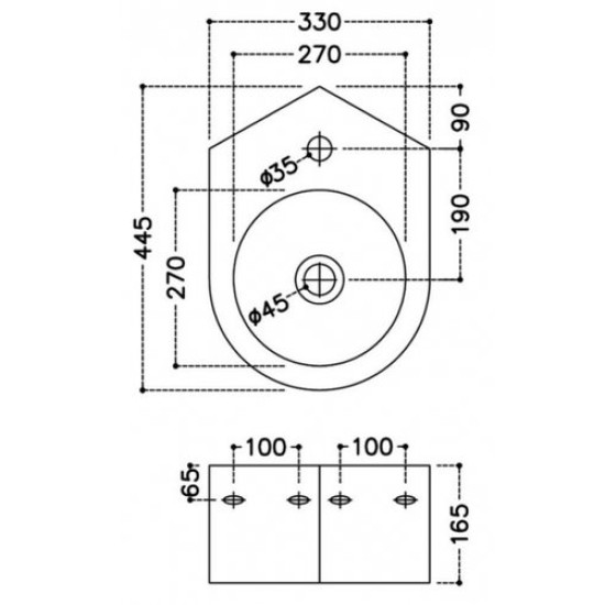 Умывальник накладной Jaquar JDR JDS-WHT-25841 31,5x45 белый