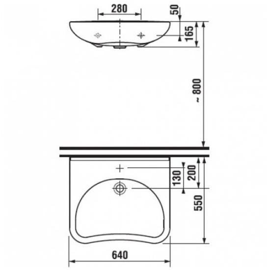 Умывальник подвесной Jika Mio 8137140001049 белый