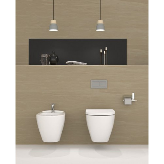 Унитаз подвесной Керамин Трино 37,2x55,8 сиденье жесткое Duroplast Slim, микролифт Унитаз подвесной Керамин Трино 37,2x55,8 сиденье жесткое Duroplast Slim, микролифт