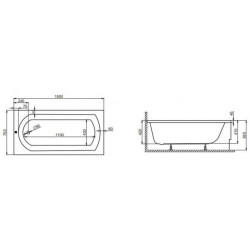 Ванна акриловая Polimat Classic 150x75 с ножками