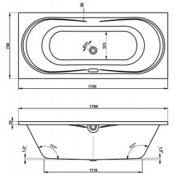 Ванна акриловая Vagnerplast Briana 170x75