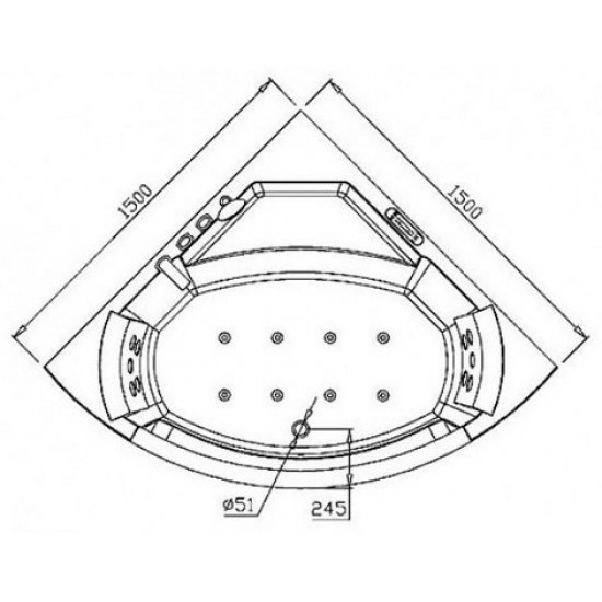 Ванна гидромассажная Eago AM197JDTS-1Z 150x150