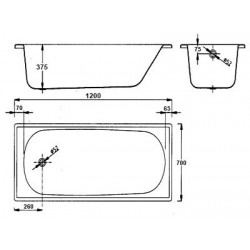 Ванна стальная BLB / SANITANA Europa 120х70