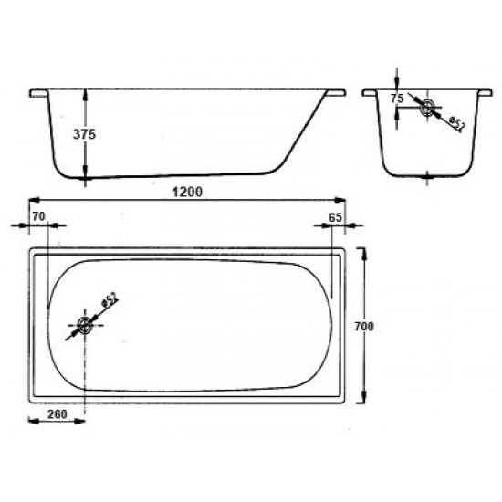 Ванна стальная BLB / SANITANA Europa 120х70