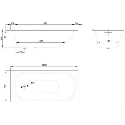 Ванна стальная Bette BetteForm 2941-000 AD 150x70 с шумоизоляцией