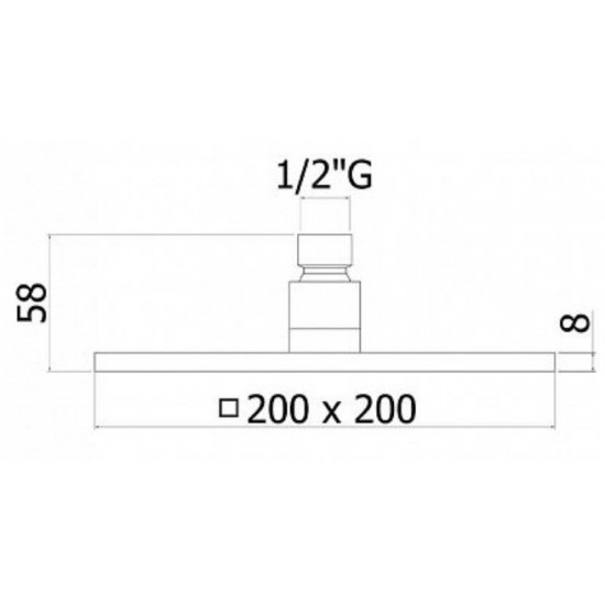 Верхний душ с держателем Paffoni Syncro ZSOF075ST сталь