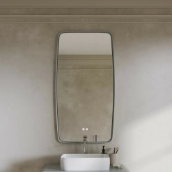 Зеркало Terminus Aura 117x62 с подсветкой, серый