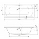 Акриловая ванна Cezares Arena ARENA-170-75-45 170x75 белая