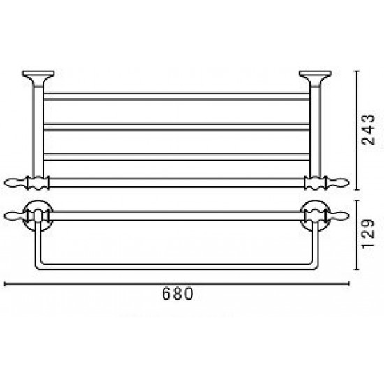 Держатель для полотенец Art&Max Bohemia AM-4222-Cr хром Держатель для полотенец Art&Max Bohemia AM-4222-Cr хром