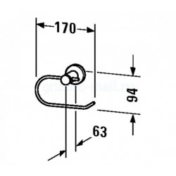 Держатель для туалетной бумаги Duravit D-Code 99261000 хром Держатель для туалетной бумаги Duravit D-Code 99261000 хром