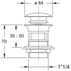 Донный клапан Bonomini 0941OT54S7 с переливом