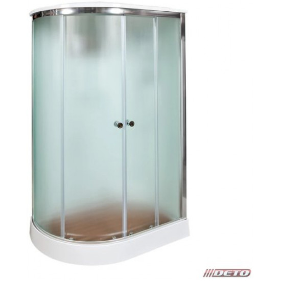 Душевая кабина Deto D102S R с электрикой, стекла матовые, профиль хром, правая