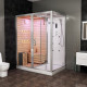 Душевая кабина Tiko-Teymi Helmi T00302L белая, левая с финской сауной и турецкой баней