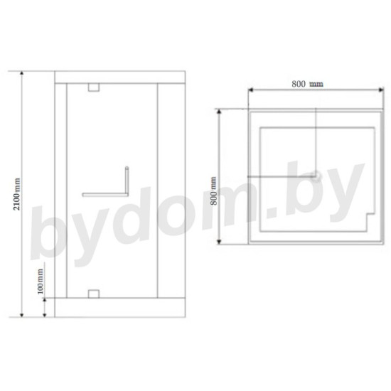 Душевая кабина Wasserfalle W-9800 80х80