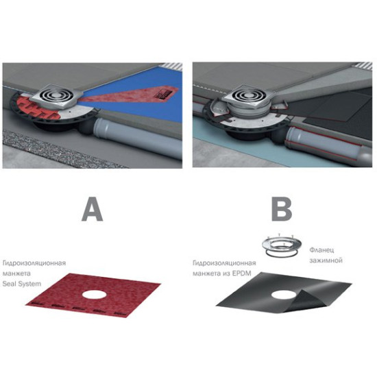 Душевой трап TECEdrainpoint S 50 хром  матовый