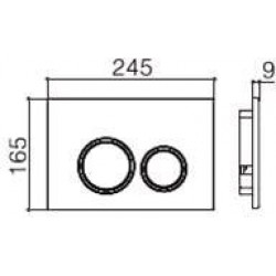 Клавиша для инсталляции AMBERG RD-BL черный матовый