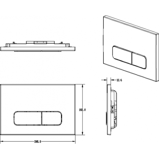 Клавиша смыва BURKE 02 102.WW.1 белый глянец