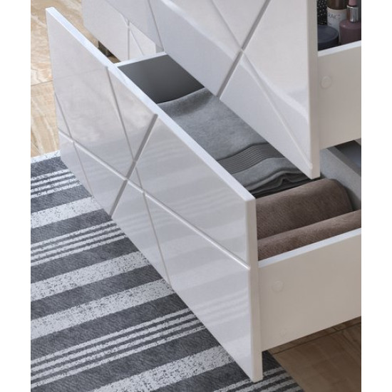 Тумба Vigo Geometry 500-0-2 под умывальник Фостер, белый глянец Тумба Vigo Geometry 500-0-2 под умывальник Фостер, белый глянец