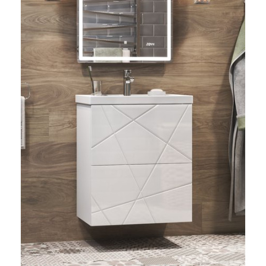 Тумба Vigo Geometry 500-0-2 под умывальник Фостер, белый глянец Тумба Vigo Geometry 500-0-2 под умывальник Фостер, белый глянец