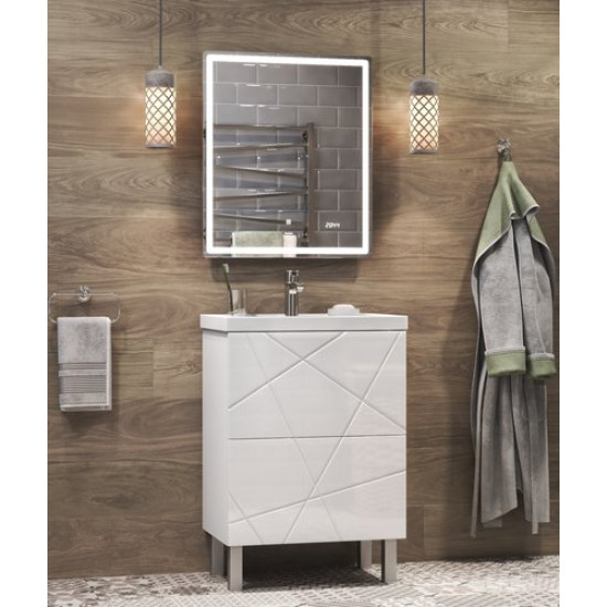 Тумба Vigo Geometry 500-0-2 под умывальник Фостер, белый глянец Тумба Vigo Geometry 500-0-2 под умывальник Фостер, белый глянец