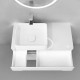 Тумба под умывальник Jorno Shine 90 белая