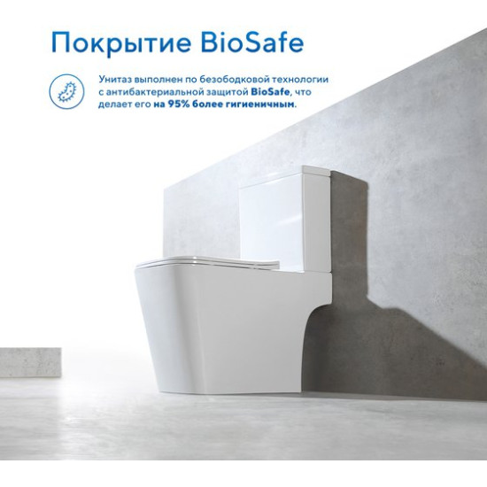 Унитаз-компакт Amore di Mare Tronto Bidet N900-X 36,5x65 с функцией биде, сиденье Duroplast, микролифт, белый