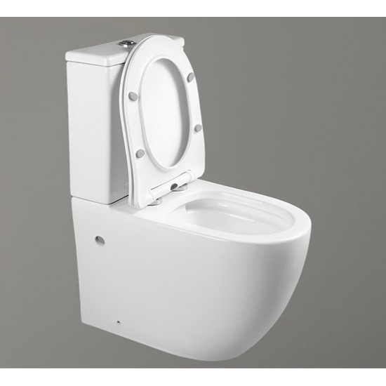 Унитаз-компакт Cerutti Spa ORLTER  CT9867 60,5x37 сиденье Duroplast, микролифт, белый